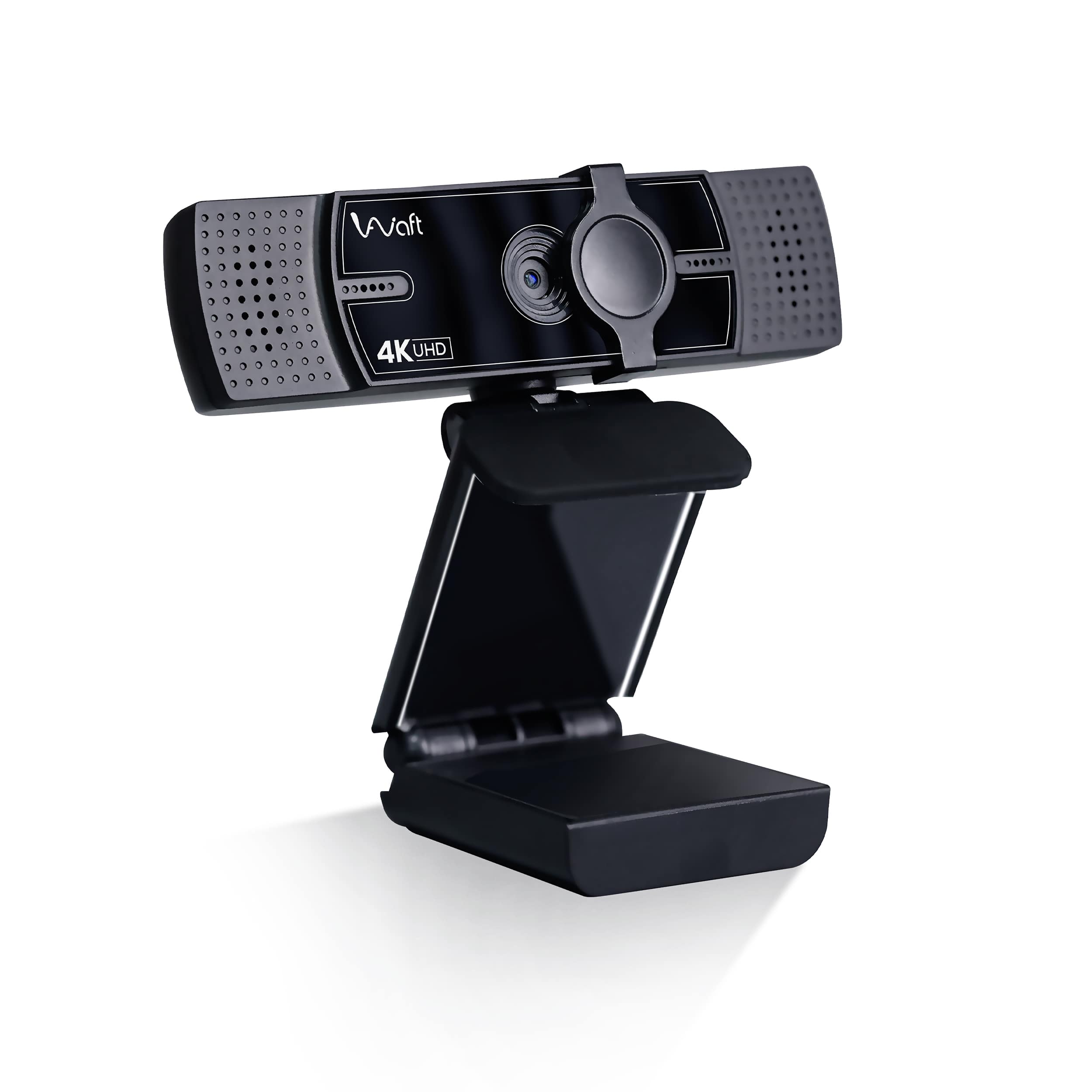 AIWaft 4K veoalphacam in a sleek, compact design with an adjustable stand.